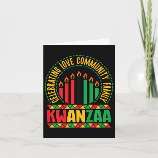 Kwanzaa - Feiern der Liebe Community & amp; Famili Karte (Vorderseite)