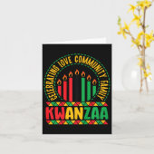 Kwanzaa - Feiern der Liebe Community & amp; Famili Karte (Gelbe Blume)