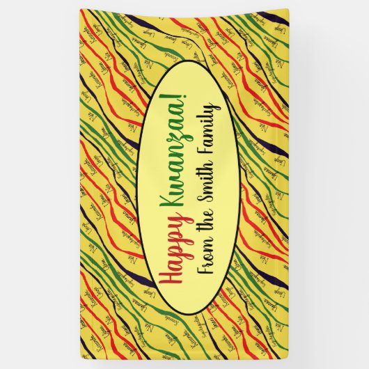 Kwanzaa-Feiertag personalisiert Banner (Vertikal)