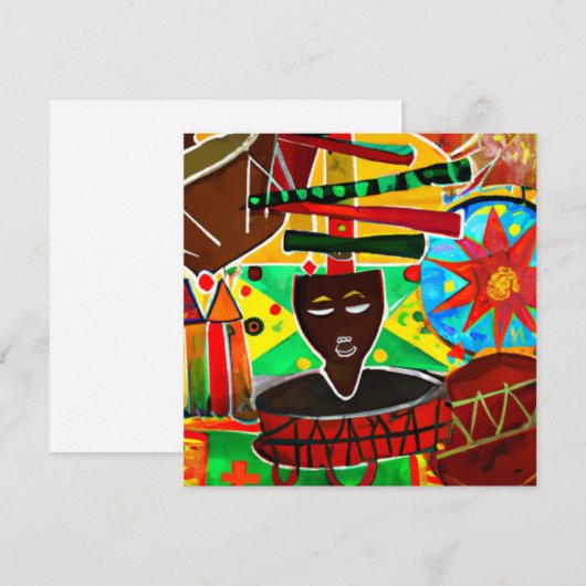 Kwanzaa Feiertagskarte (Vorne/Hinten)