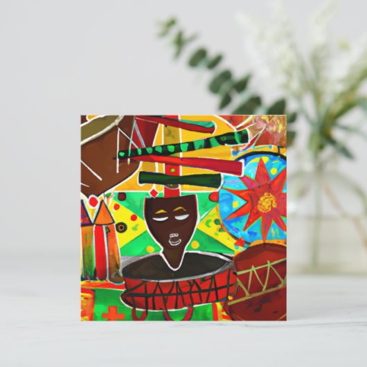 Kwanzaa Feiertagskarte (Stehend Vorderseite)