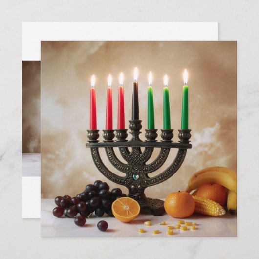 KWANZAA FEIERTAGSKARTE (Vorne/Hinten)