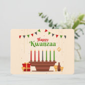 Kwanzaa Feiertagskarte (Stehend Vorderseite)