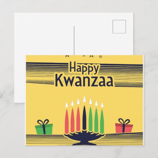 Kwanzaa Feiertagspostkarte (Vorne/Hinten)