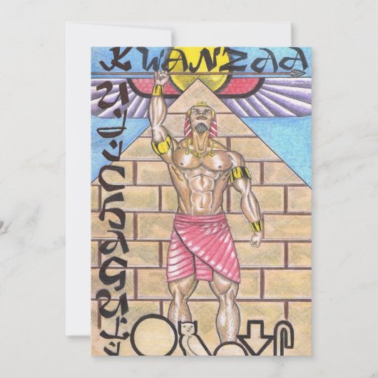 Kwanzaa Ferienkarte Dankeskarte (Vorderseite)