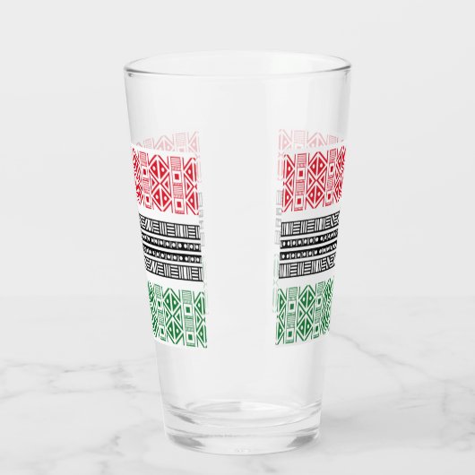Kwanzaa Flag Patterns Glas (Links)