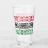 Kwanzaa Flaggenmuster Glas (Rückseite)