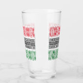 Kwanzaa Flaggenmuster Glas (Links)