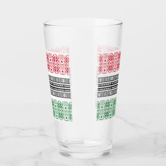 Kwanzaa Flaggenmuster Glas (Rechts)