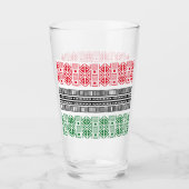 Kwanzaa Flaggenmuster Glas (Vorderseite)
