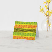 Kwanzaa Flaggenmuster Karte (Gelbe Blume)