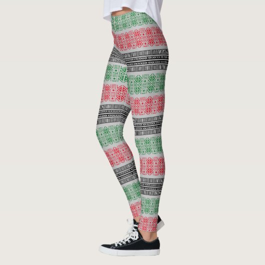 Kwanzaa Flaggenmuster Leggings (Links)