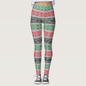 Kwanzaa Flaggenmuster Leggings (Vorderseite)