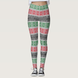 Kwanzaa Flaggenmuster Leggings