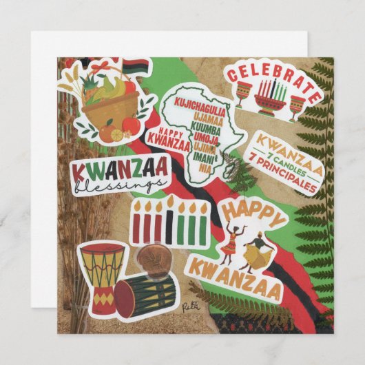 Kwanzaa Flat Greeting Card (Vorne/Hinten)
