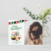 Kwanzaa Foto Feiertagskarte (Stehend Vorderseite)