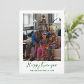 Kwanzaa Foto Holiday Card Feiertagskarte (Stehend Vorderseite)