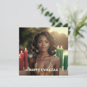 KWANZAA - FROHES KWANZAA - EINLADUNG (Stehend Vorderseite)
