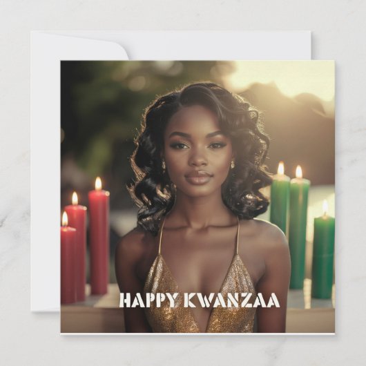KWANZAA - FROHES KWANZAA - EINLADUNG (Vorderseite)