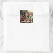 KWANZAA - FROHES KWANZAA - QUADRATISCHER AUFKLEBER (Tasche)