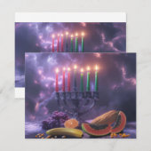 KWANZAA - FROHES KWANZAA -  RSVP KARTE (Vorne/Hinten)