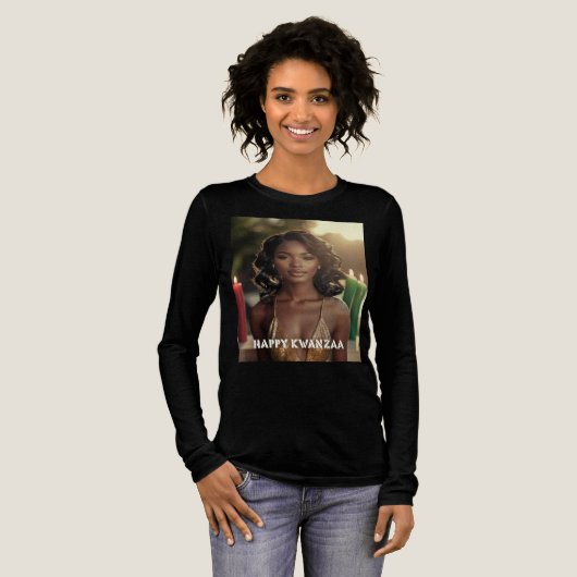 KWANZAA - FROHES KWANZAA - Tri-Blend SHIRT (Volle Vorderseite)