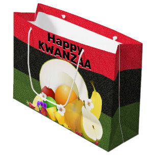 Kwanzaa Fruchtkornucopia Große Geschenktüte