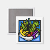 Kwanzaa Fruit Bowl Magnet von SRF (Vorderseite/Rückseite)
