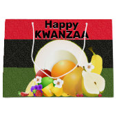 Kwanzaa Fruit Cornucopia Große Geschenktüte (Vorderseite)