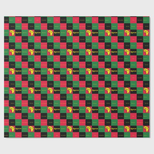 Kwanzaa Geschenkpapier (Flach)