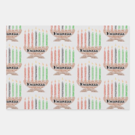 Kwanzaa geschenkpapier set (Vorderseite)