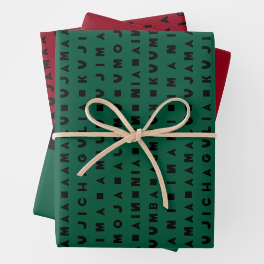 KWANZAA GESCHENKPAPIER SET (Beispiel)