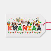 Kwanzaa Gift Tags Geschenkanhänger (Vorderseite (Horizontal))