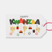 Kwanzaa Gift Tags Geschenkanhänger (Vorderseite (Horizontal))