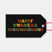 Kwanzaa Gift Tags Geschenkanhänger (Vorderseite (Horizontal))