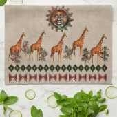 Kwanzaa-Giraffen Küchentuch (Gefaltet)