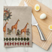Kwanzaa-Giraffen Küchentuch (Viertel Falte)