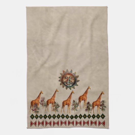 Kwanzaa-Giraffen Küchentuch (Vertikal)