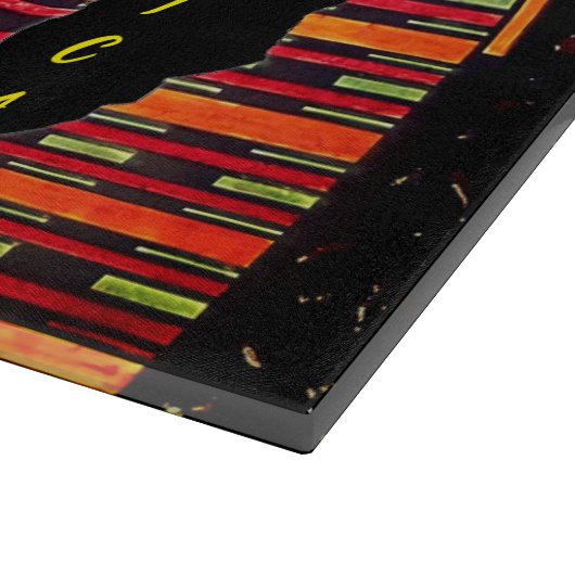 Kwanzaa Glas Cutting Board Schneidebrett (Ecke)
