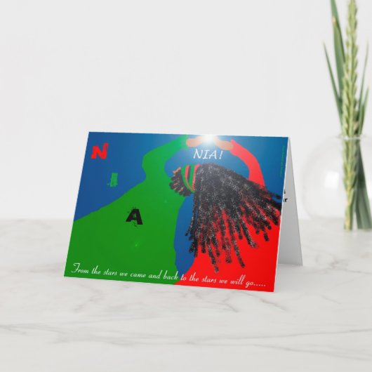 KWANZAA  GREETING CARD FEIERTAGSKARTE (Vorderseite)
