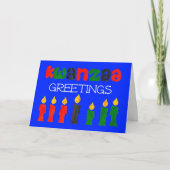 Kwanzaa Greetings Card Feiertagskarte (Vorderseite)