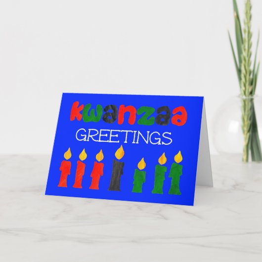 Kwanzaa Greetings Card Feiertagskarte (Vorderseite)
