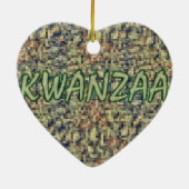 Kwanzaa Greetings Keramikornament (Hinten)
