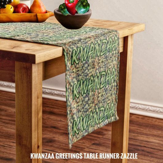 Kwanzaa Greetings Kurzer Tischläufer