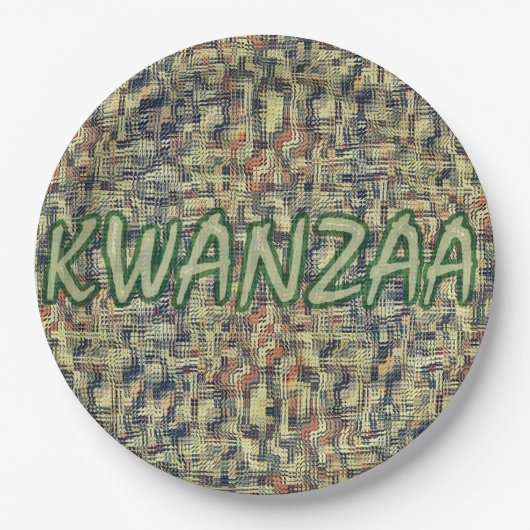 Kwanzaa Greetings Pappteller (Vorderseite)