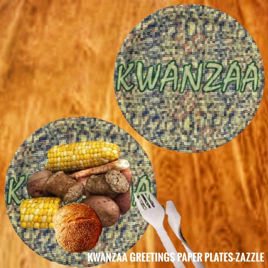 Kwanzaa Greetings Pappteller