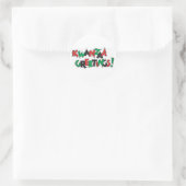 Kwanzaa Greetings Runder Aufkleber (Tasche)