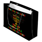 Kwanzaa Große Geschenktasche Geschenktüte (Vorderseite Schrägansicht)