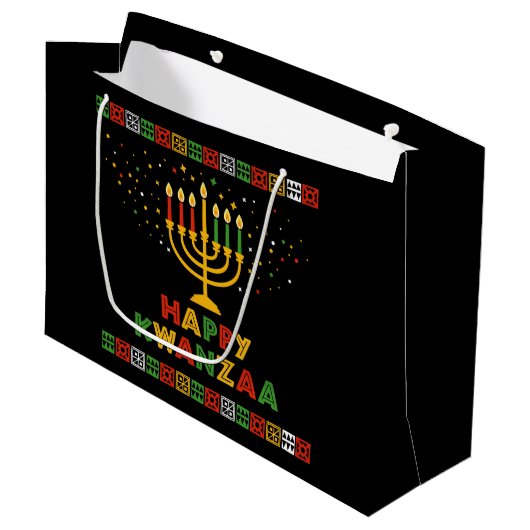 Kwanzaa Große Geschenktasche Geschenktüte (Vorderseite Schrägansicht)