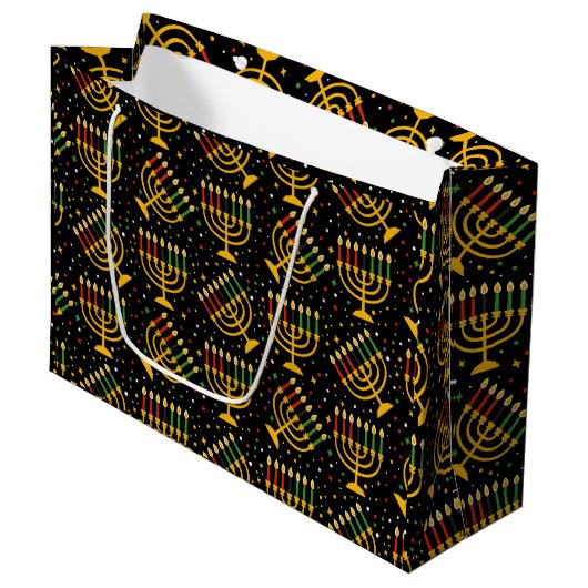 Kwanzaa Große Geschenktasche Geschenktüte (Vorderseite Schrägansicht)
